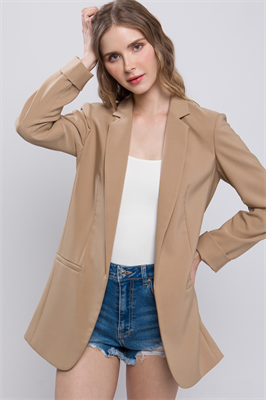 Saco Blazer Rosa Pastel para Mujer Oversize Formal y Casual