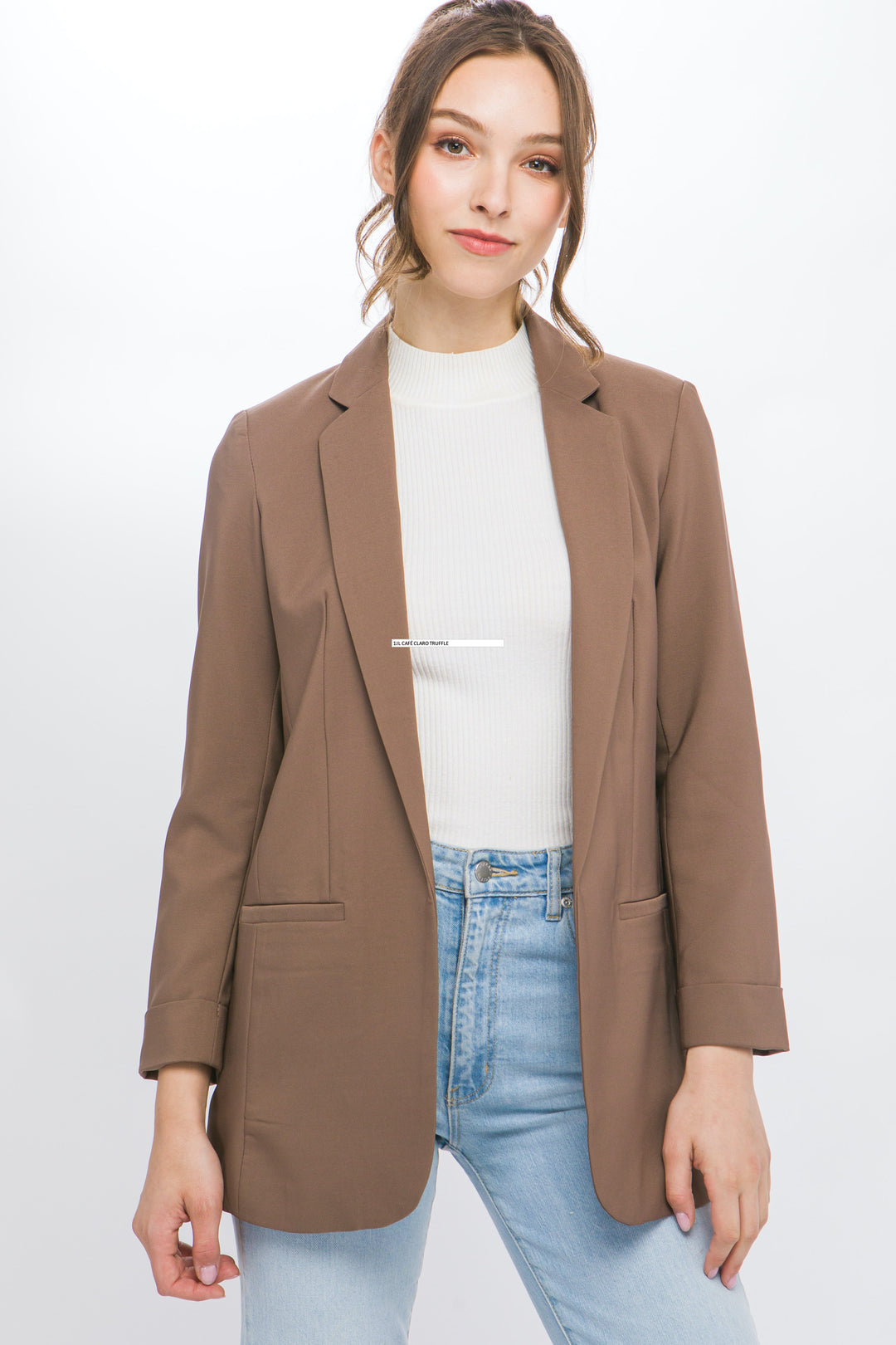 Saco Blazer Rosa Pastel para Mujer Oversize Formal y Casual