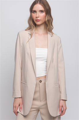 Saco Blazer Rosa Pastel para Mujer Oversize Formal y Casual