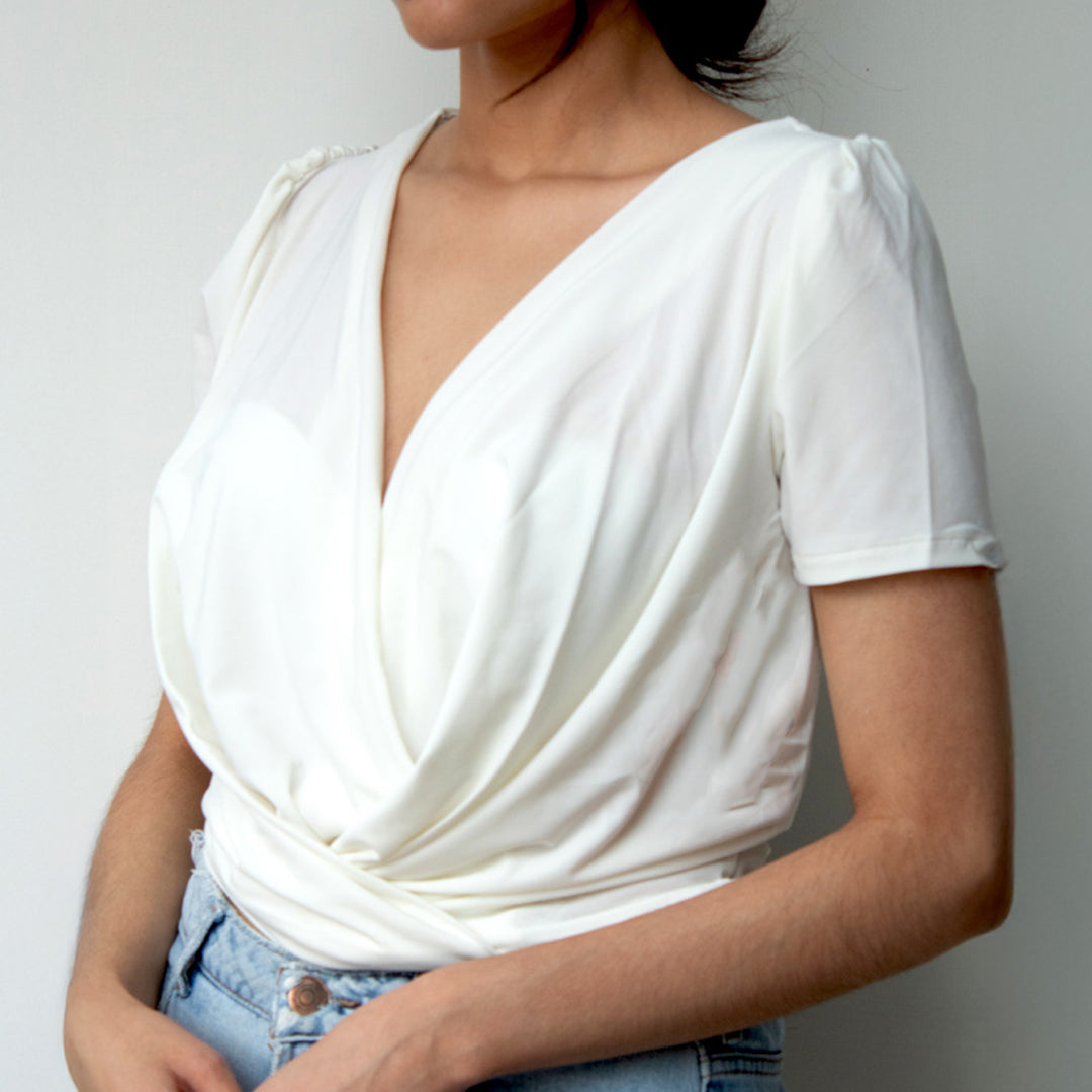 Blusa Cruzada Para Mujer, Elegante Y Cómoda.