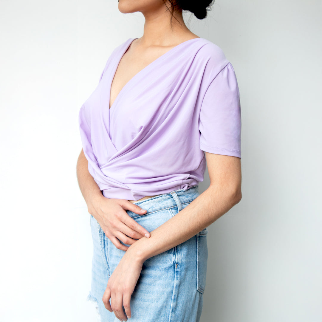 Blusa Cruzada Para Mujer, Elegante Y Cómoda.