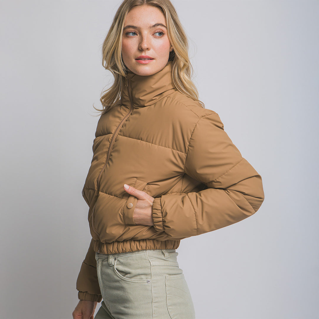 Chaqueta Acolchada Crop para Mujer