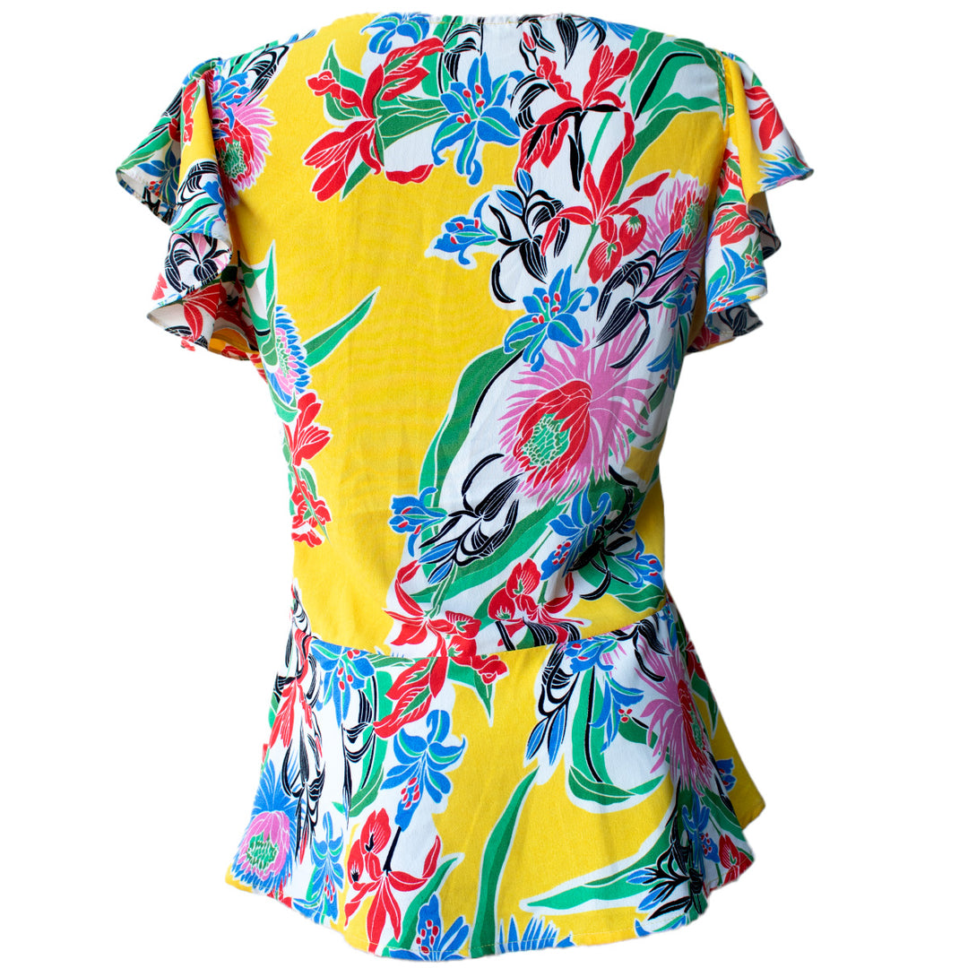 Blusa Floreada Cruzada