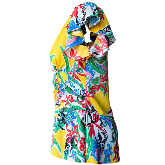 Blusa Floreada Cruzada