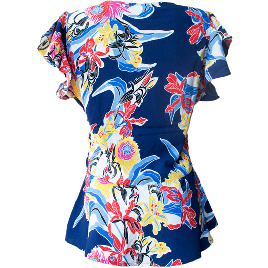 Blusa Floreada Cruzada
