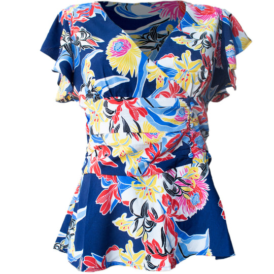 Blusa Floreada Cruzada