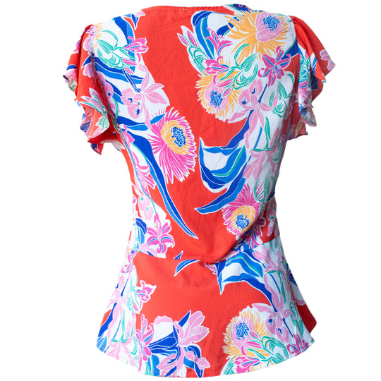 Blusa Floreada Cruzada