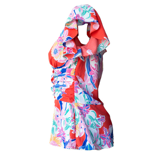 Blusa Floreada Cruzada