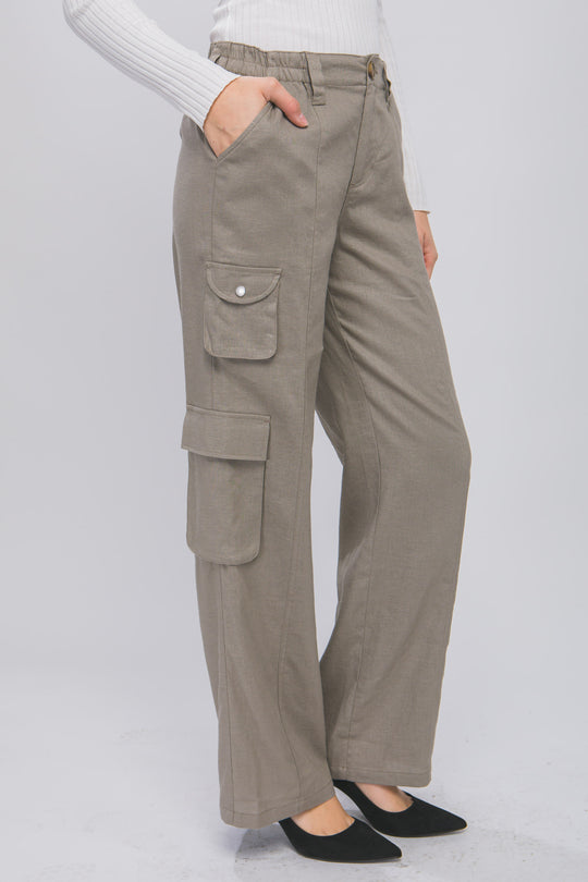 Pantalón Cargo para Mujer con Bolsillos Laterales