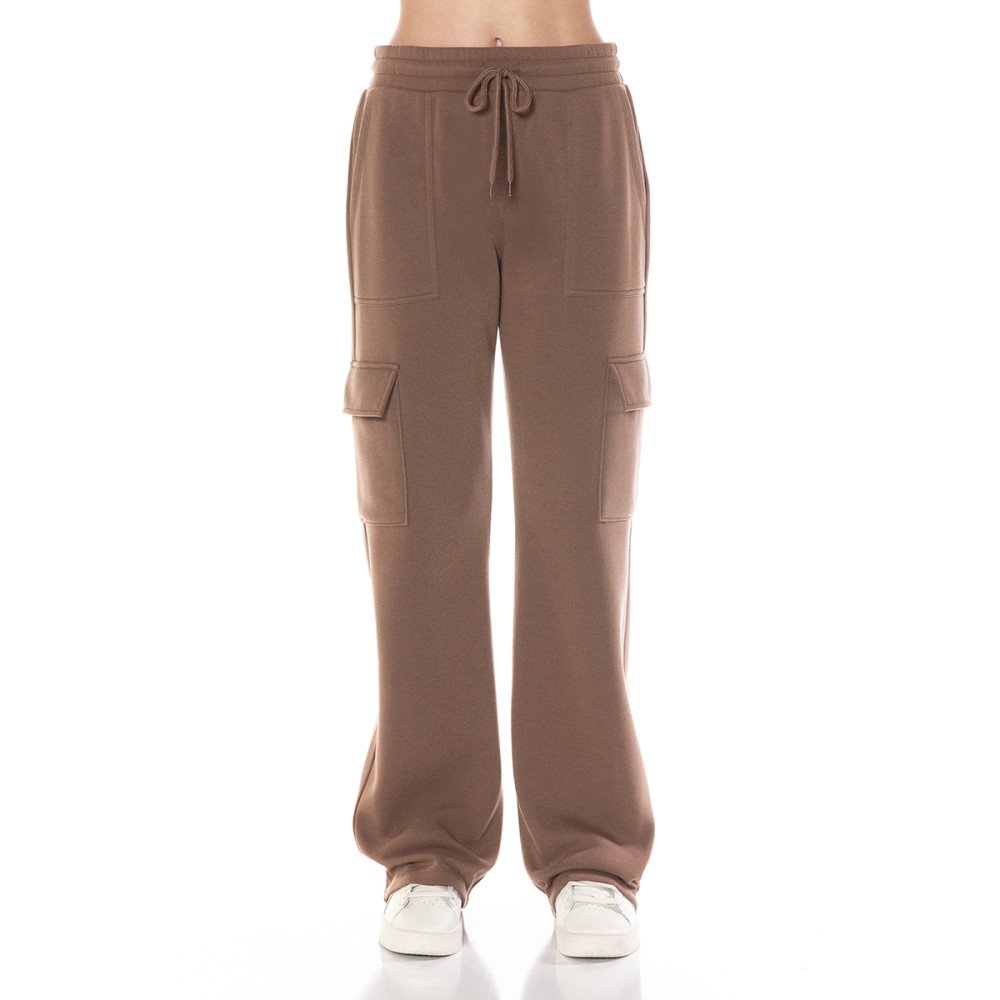 Pantalón estilo cargo de corte relajado y pierna recta, confeccionado en un tejido cómodo y abrigador