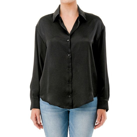 Blusa elegante camisa de manga larga, confeccionada con un tejido ligero y fluido