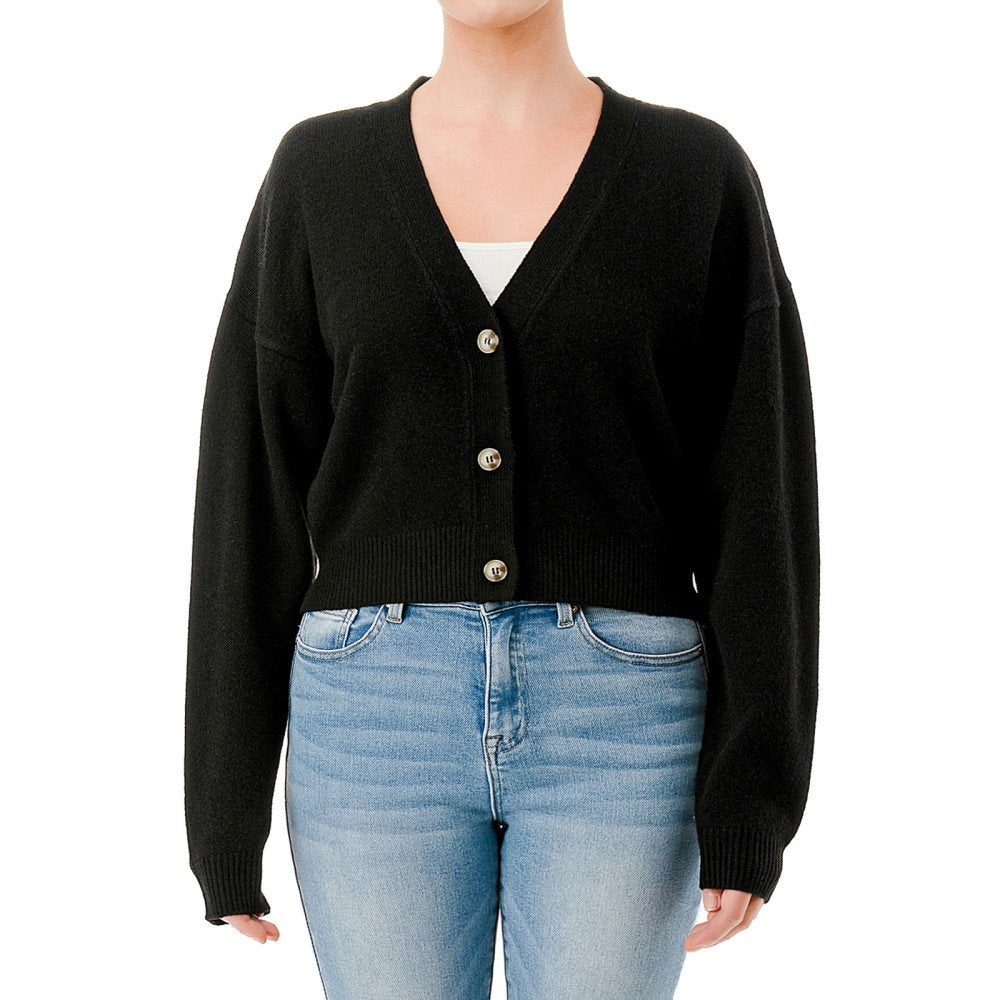 Sueter cárdigan de punto fino para mujer