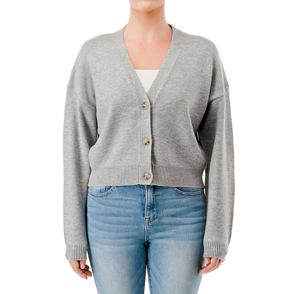 Sueter cárdigan de punto fino para mujer
