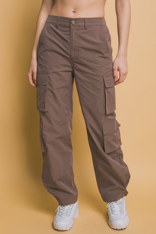 Pantalones Cargo recto Multibolsillos Casual Para Mujer