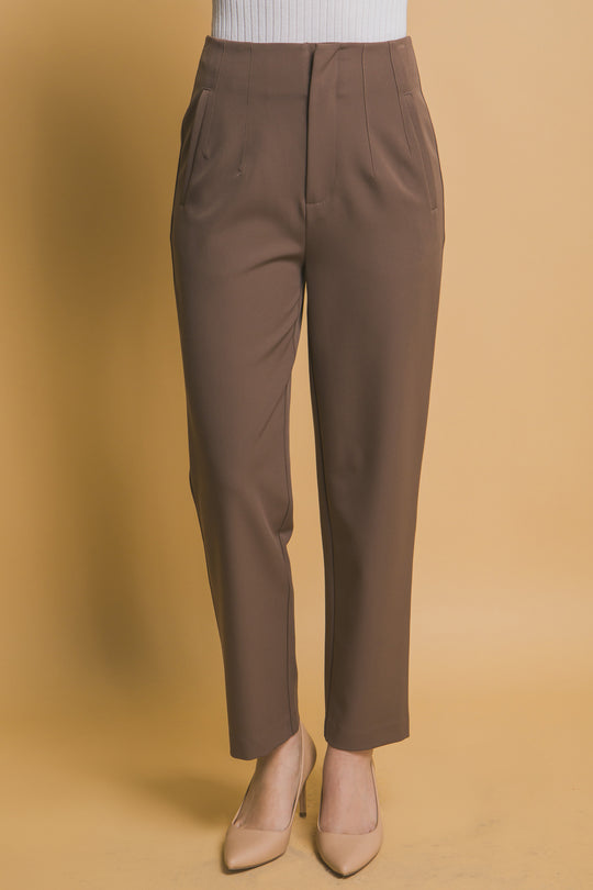 Pantalón "Camelia" de Talle Alto – Diseño Estructurado con Pinzas Definidas