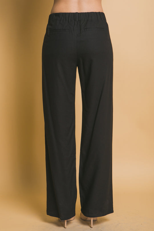 Pantalon Recto Con Bolsos
