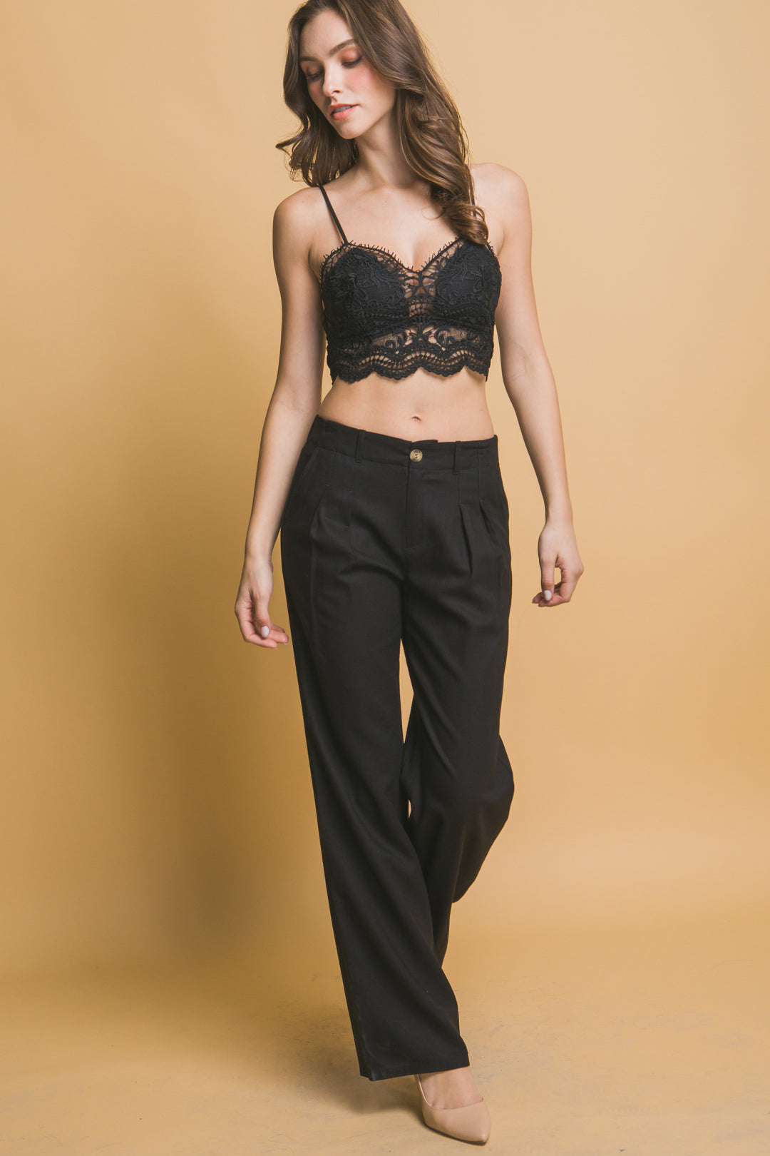 Pantalon Recto Con Bolsos