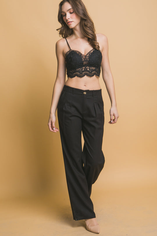 Pantalon Recto Con Bolsos