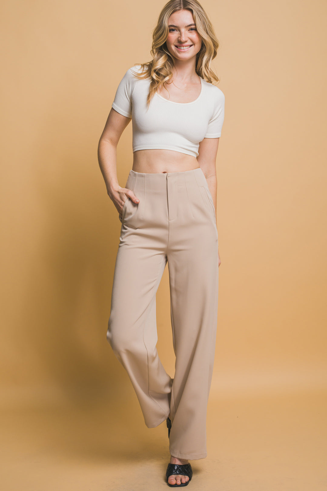 Pantalones Rectos Sin Botones