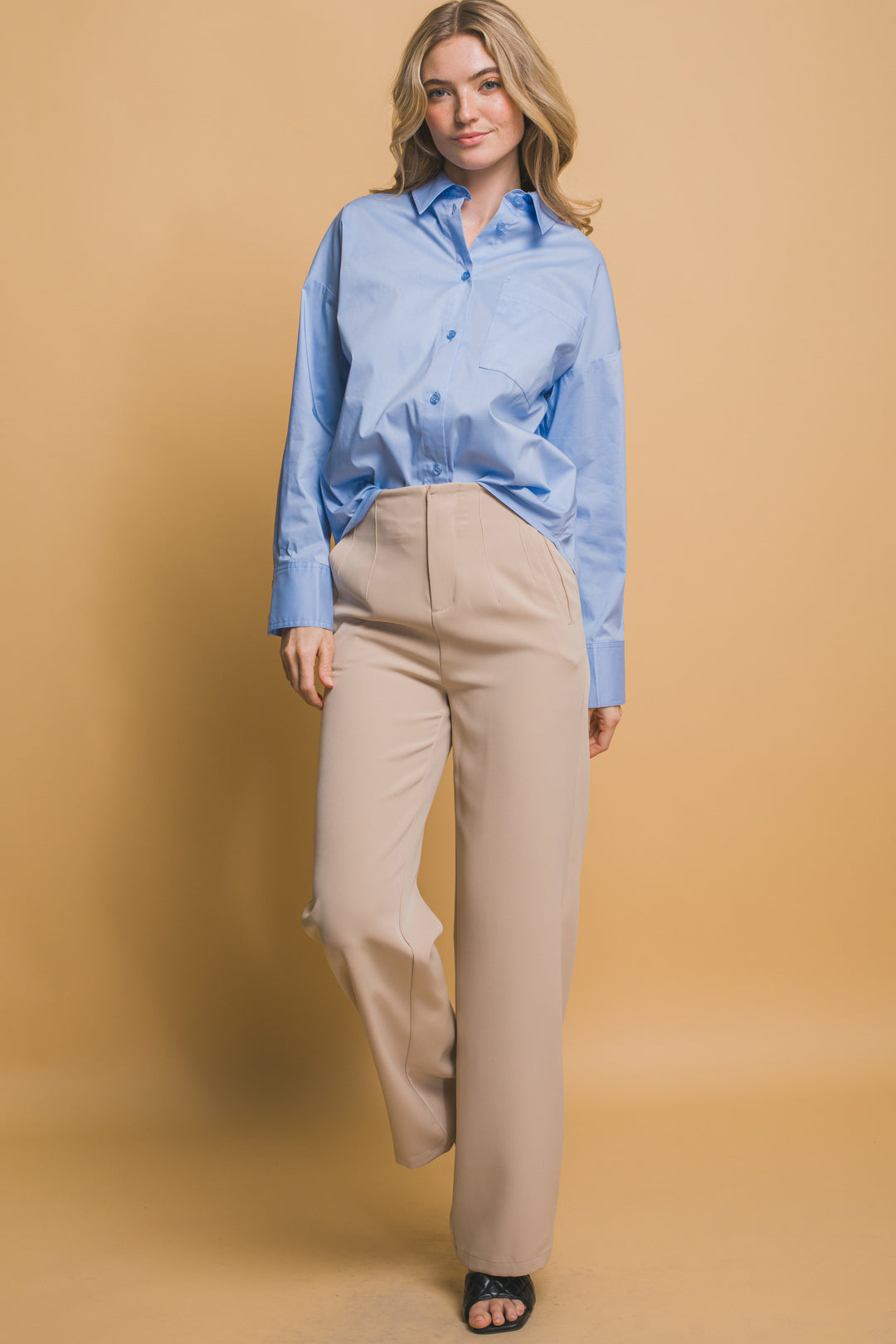Pantalones Rectos Sin Botones