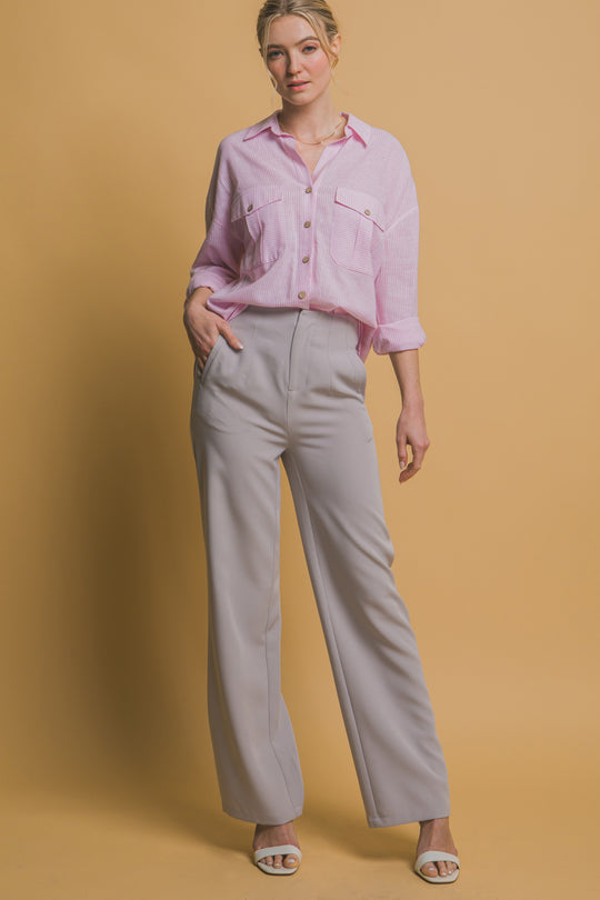 Pantalones Rectos Sin Botones