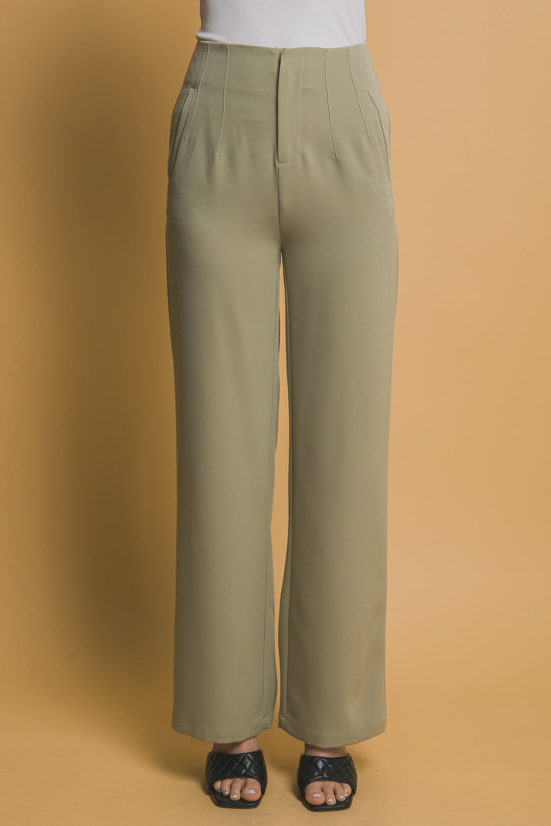 Pantalones Rectos Sin Botones