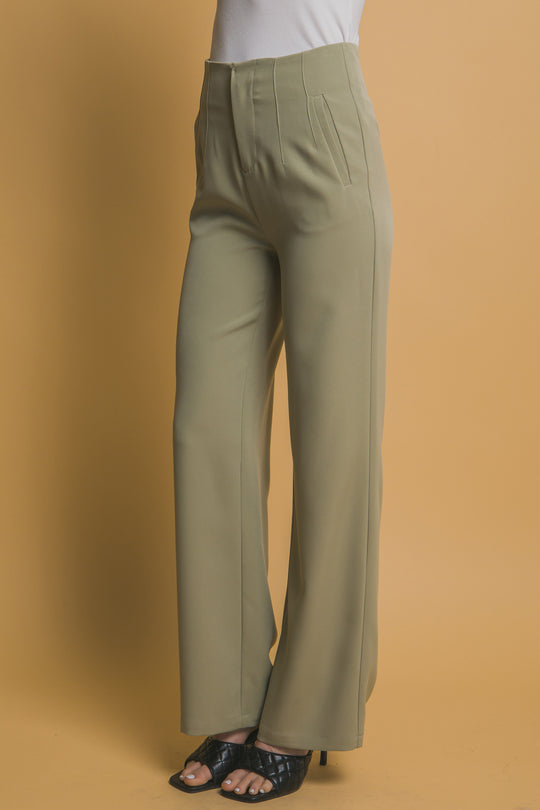Pantalones Rectos Sin Botones