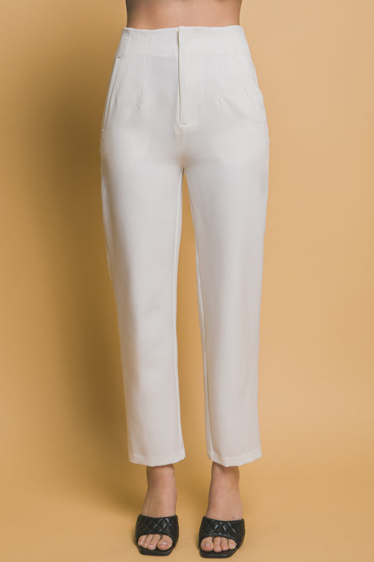 Pantalón "Camelia" de Talle Alto – Diseño Estructurado con Pinzas Definidas