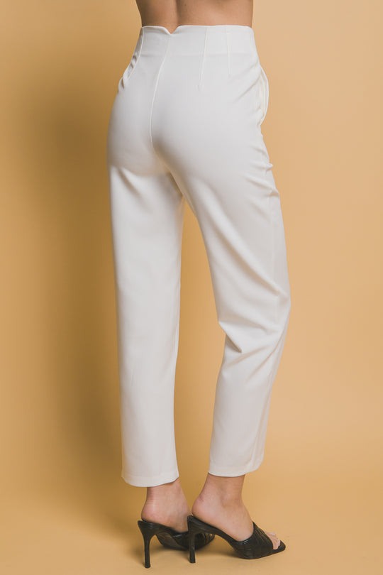 Pantalón "Camelia" de Talle Alto – Diseño Estructurado con Pinzas Definidas