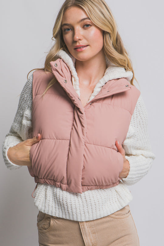 Chaleco Acolchado con Ajuste en Cintura