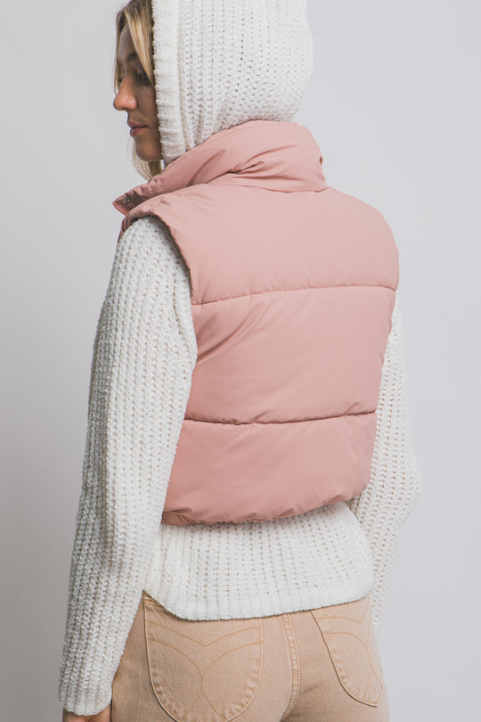 Chaleco Acolchado con Ajuste en Cintura