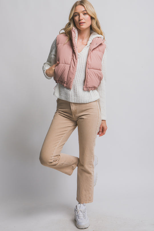 Chaleco Acolchado con Ajuste en Cintura