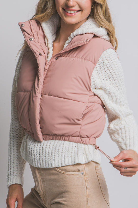 Chaleco Acolchado con Ajuste en Cintura