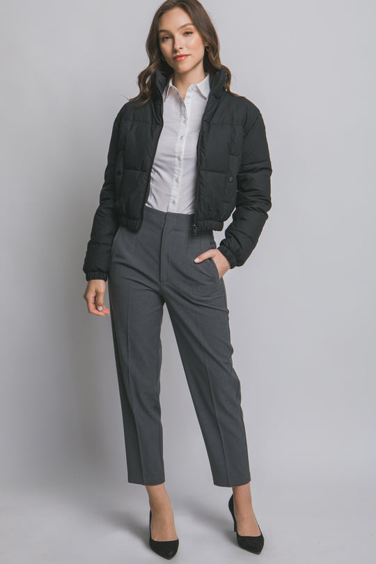 Chaqueta Acolchada Crop para Mujer