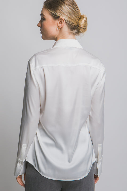Blusa Hem Satinada Elegante Para Mujer