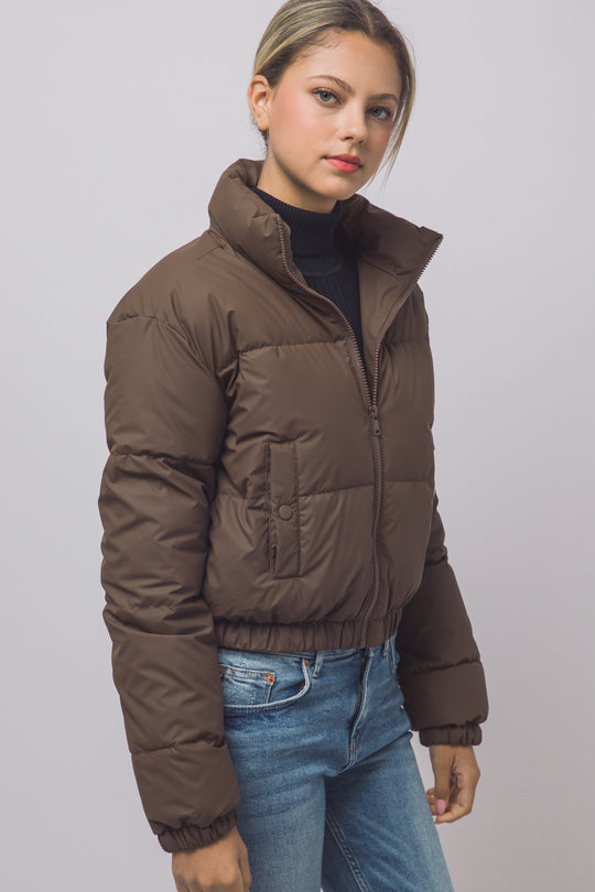 Chaqueta Acolchada Crop para Mujer