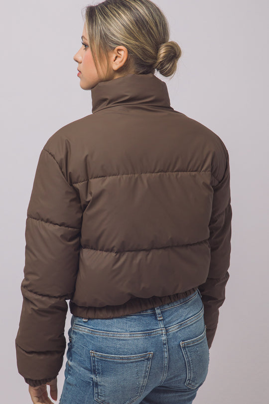 Chaqueta Acolchada Crop para Mujer