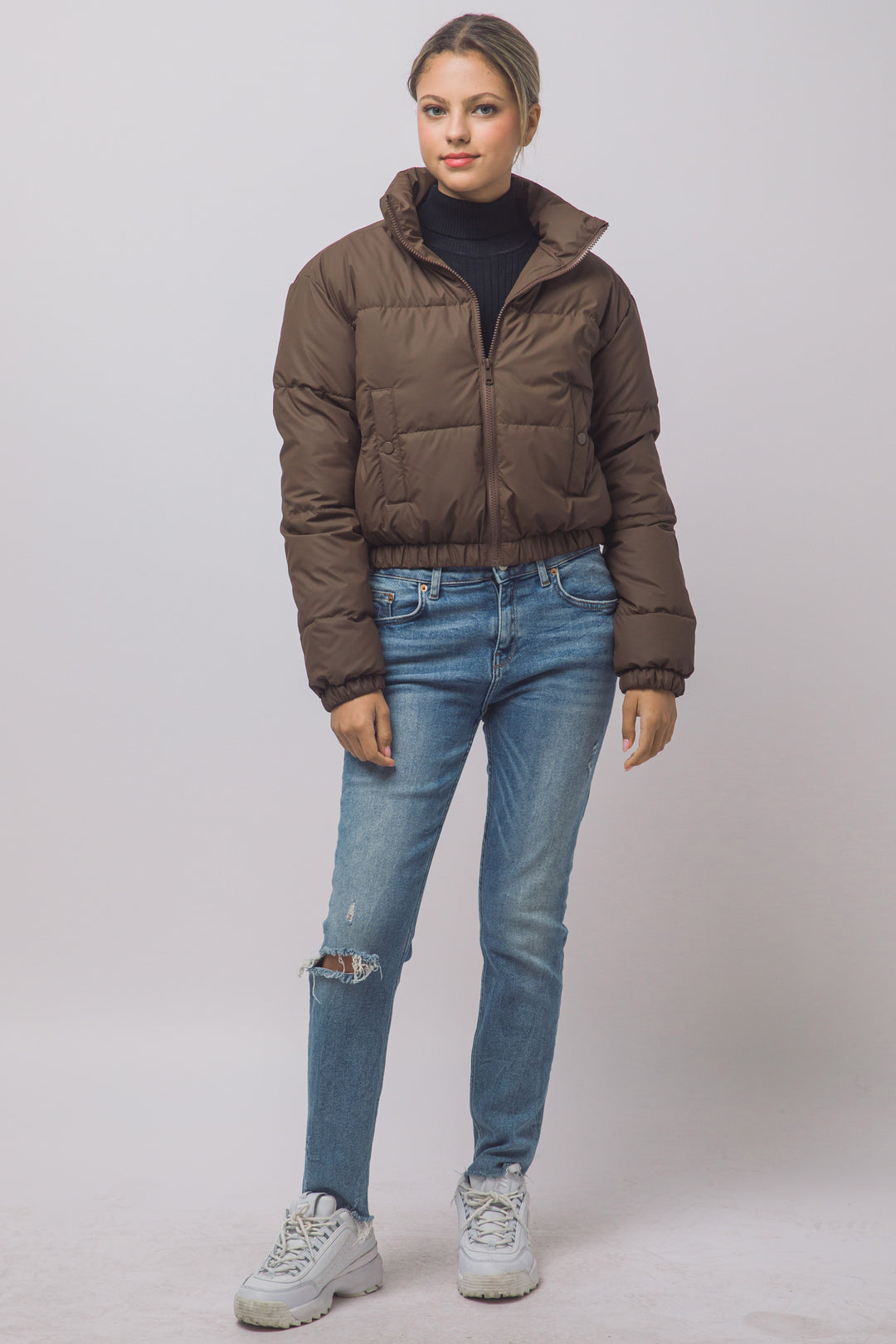 Chaqueta Acolchada Crop para Mujer