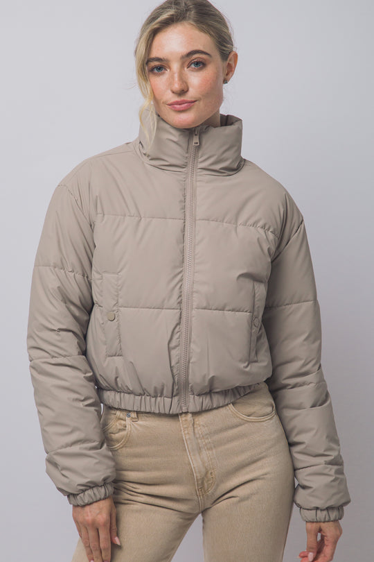 Chaqueta Acolchada Crop para Mujer