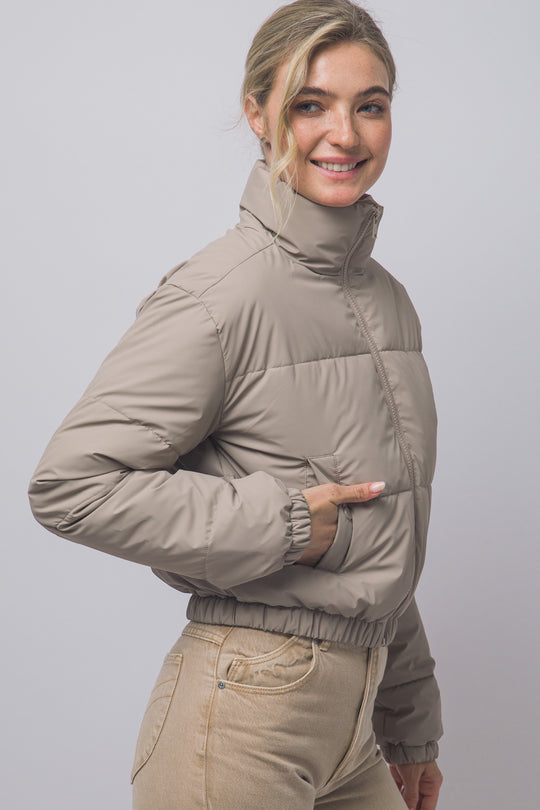 Chaqueta Acolchada Crop para Mujer