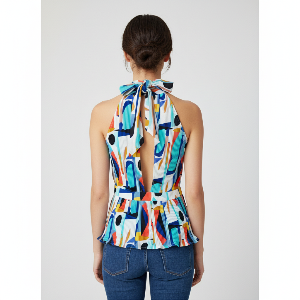 Blusa Elegante para Mujer Estilo Fiesta Con Estampado Colección Multicolor