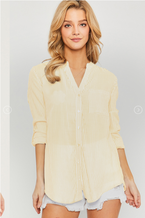 Camisa manga 3/4 oversize primavera para mujer