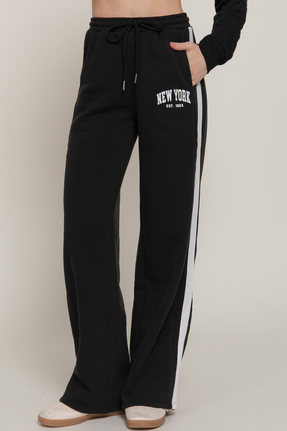 Pants de Pierna Ancha Holgado Estilo Universitario New York