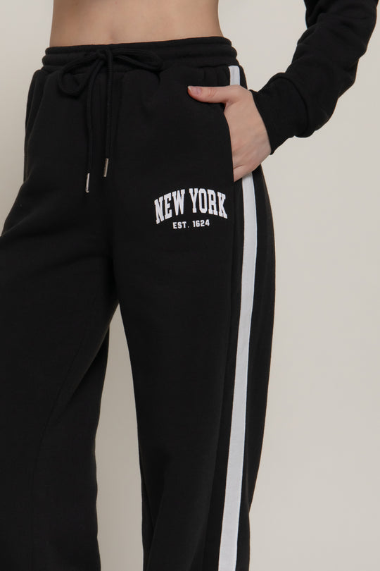 Pants de Pierna Ancha Holgado Estilo Universitario New York