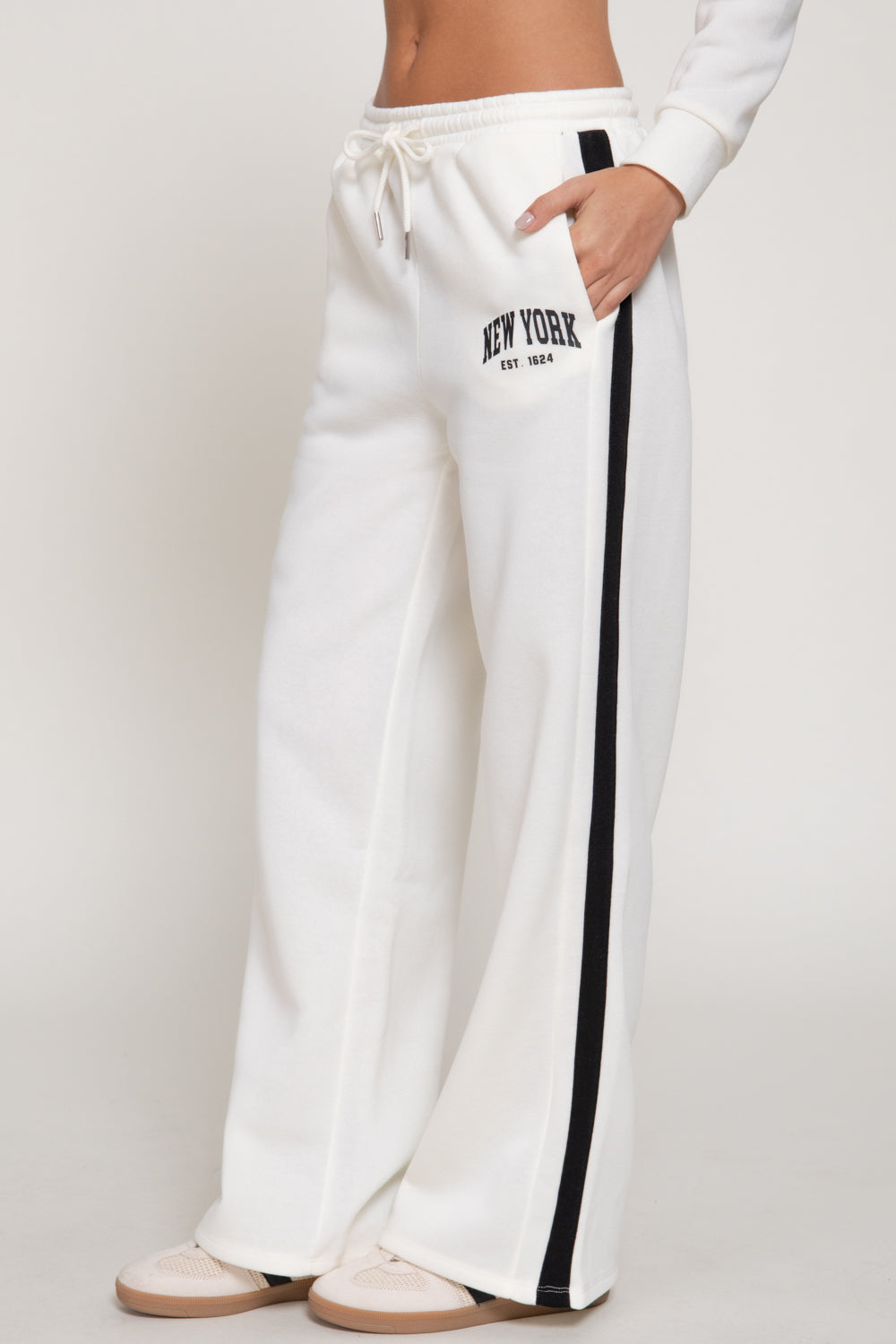Pants de Pierna Ancha Holgado Estilo Universitario New York