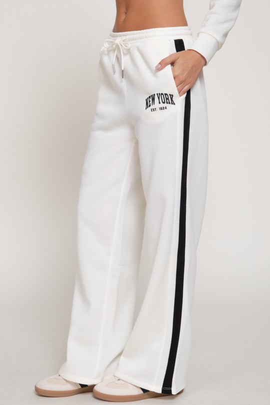 Pants de Pierna Ancha Holgado Estilo Universitario New York