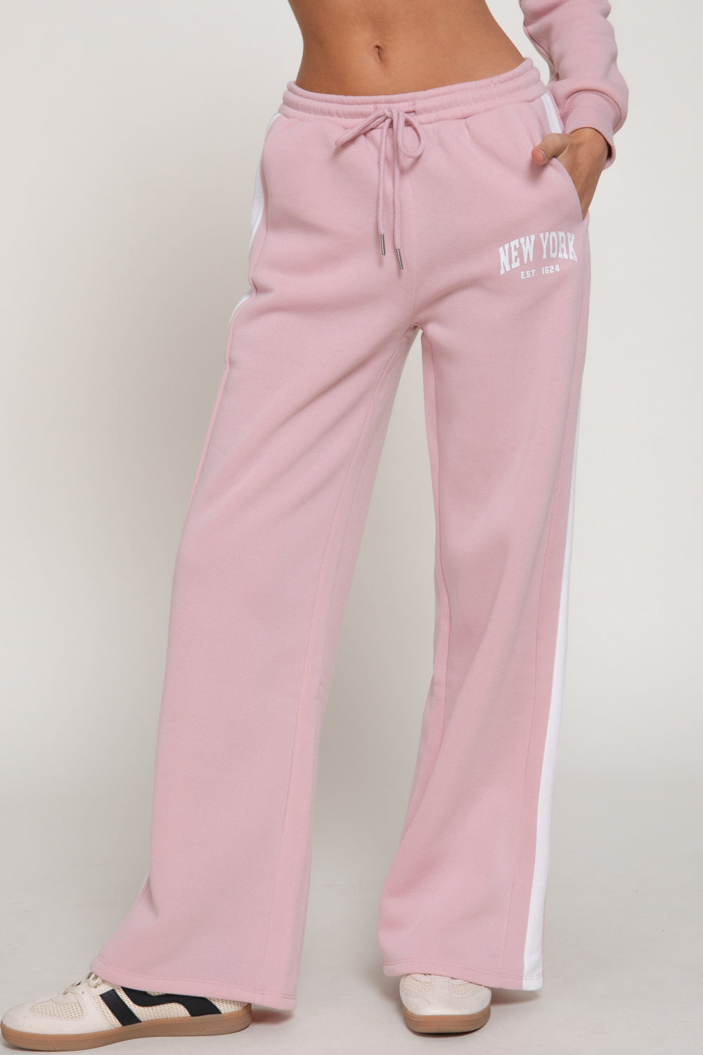 Pants de Pierna Ancha Holgado Estilo Universitario New York