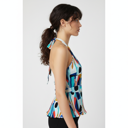 Blusa Elegante para Mujer Estilo Fiesta Con Estampado Colección Multicolor