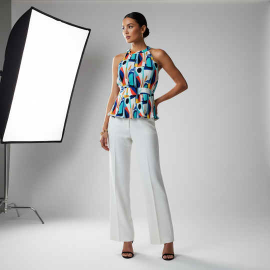 Blusa Elegante para Mujer Estilo Fiesta Con Estampado Colección Multicolor