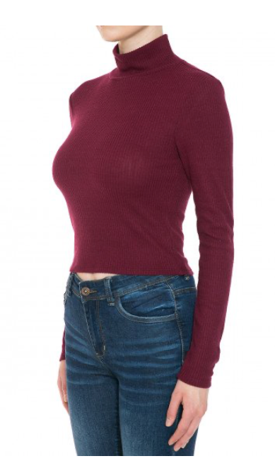 Suéteres y elegante de manga larga con diseño ajustado al cuerpo (slim fit)